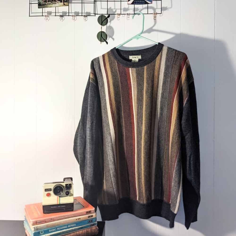 Vintage Style Tagio Striped Sweater - XXL